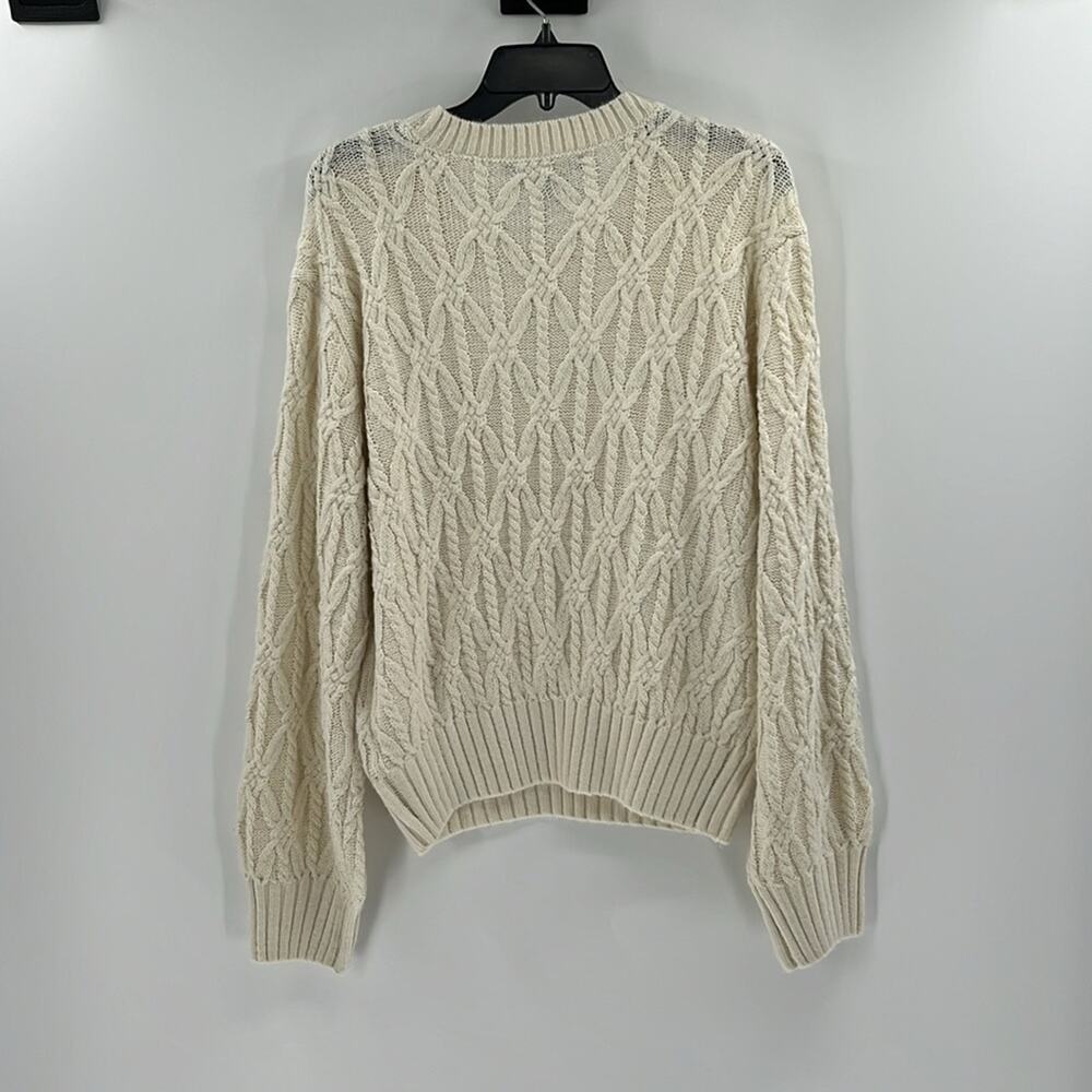French Connection Women's Cable Knit Heavyweight Sweater - Cream - 10 - NWT - Picture 6 of 6